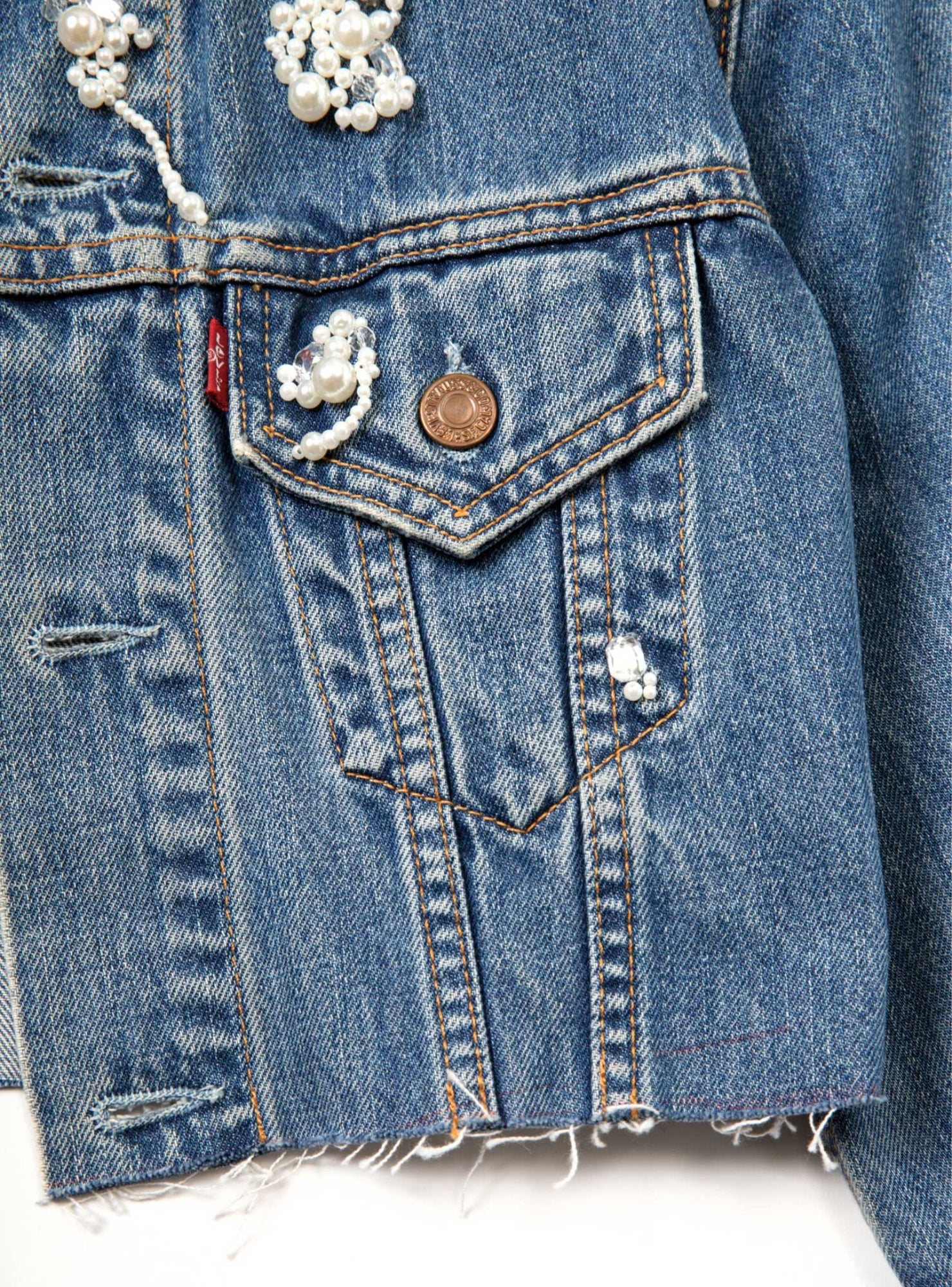 Bijou Denim Jacket【A】- Light Blue