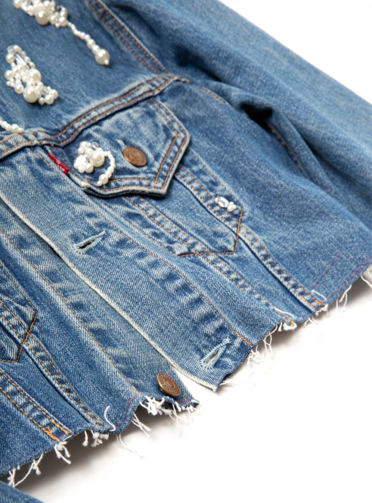 Bijou Denim Jacket【A】- Light Blue