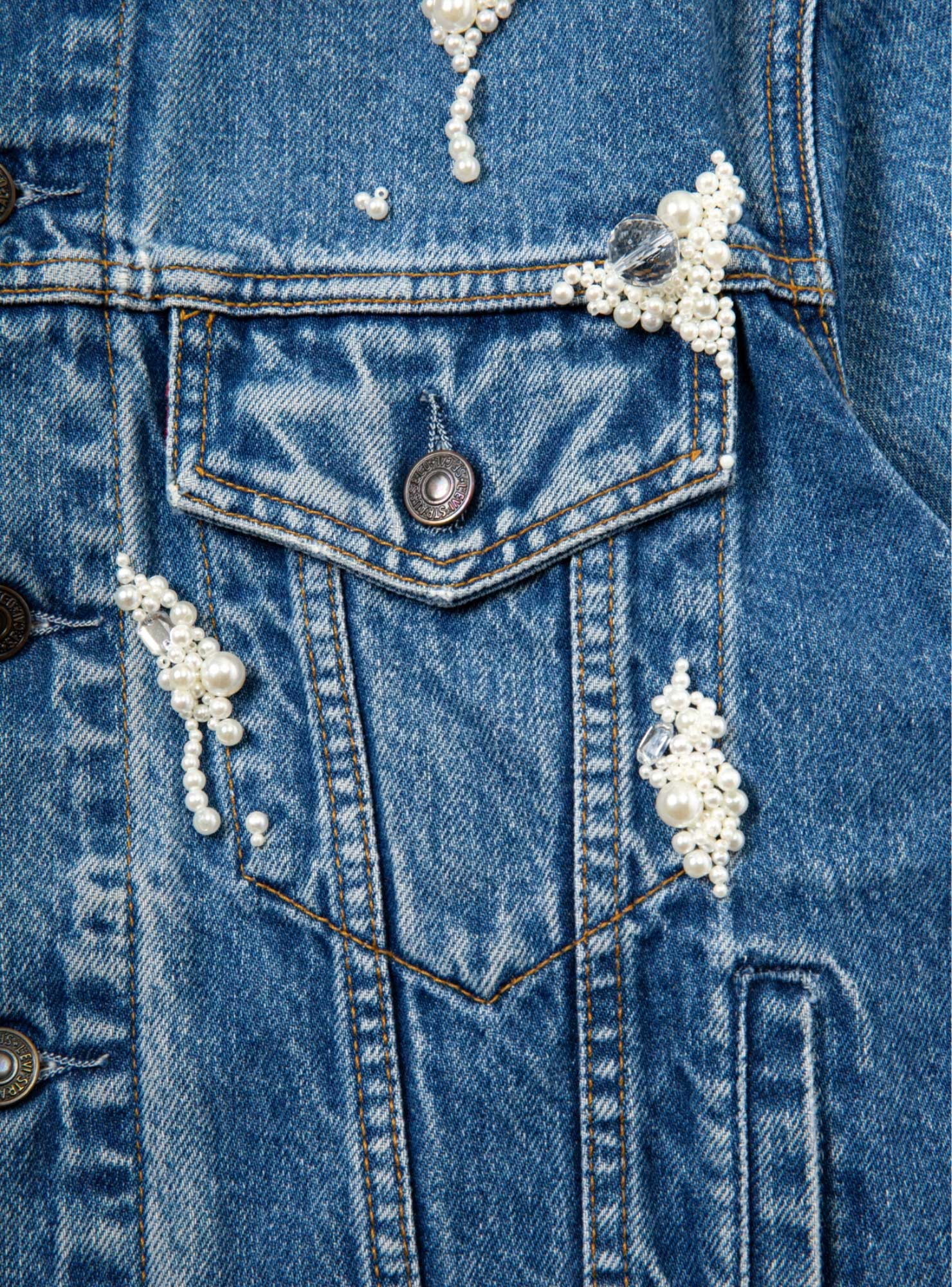 Bijou Denim Jacket【B】- Blue