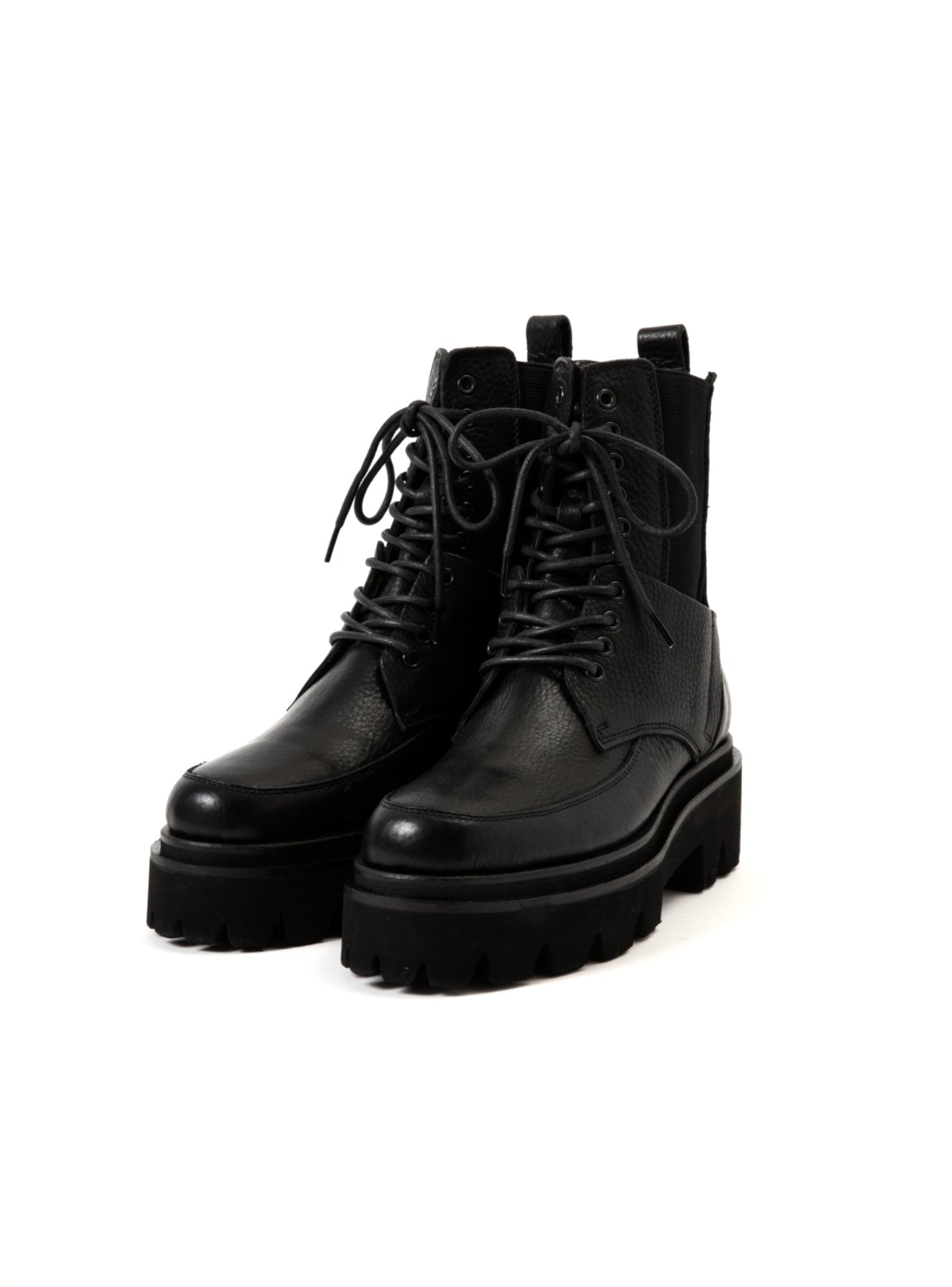 【Ladies】Side Gore Lace-Up Boots