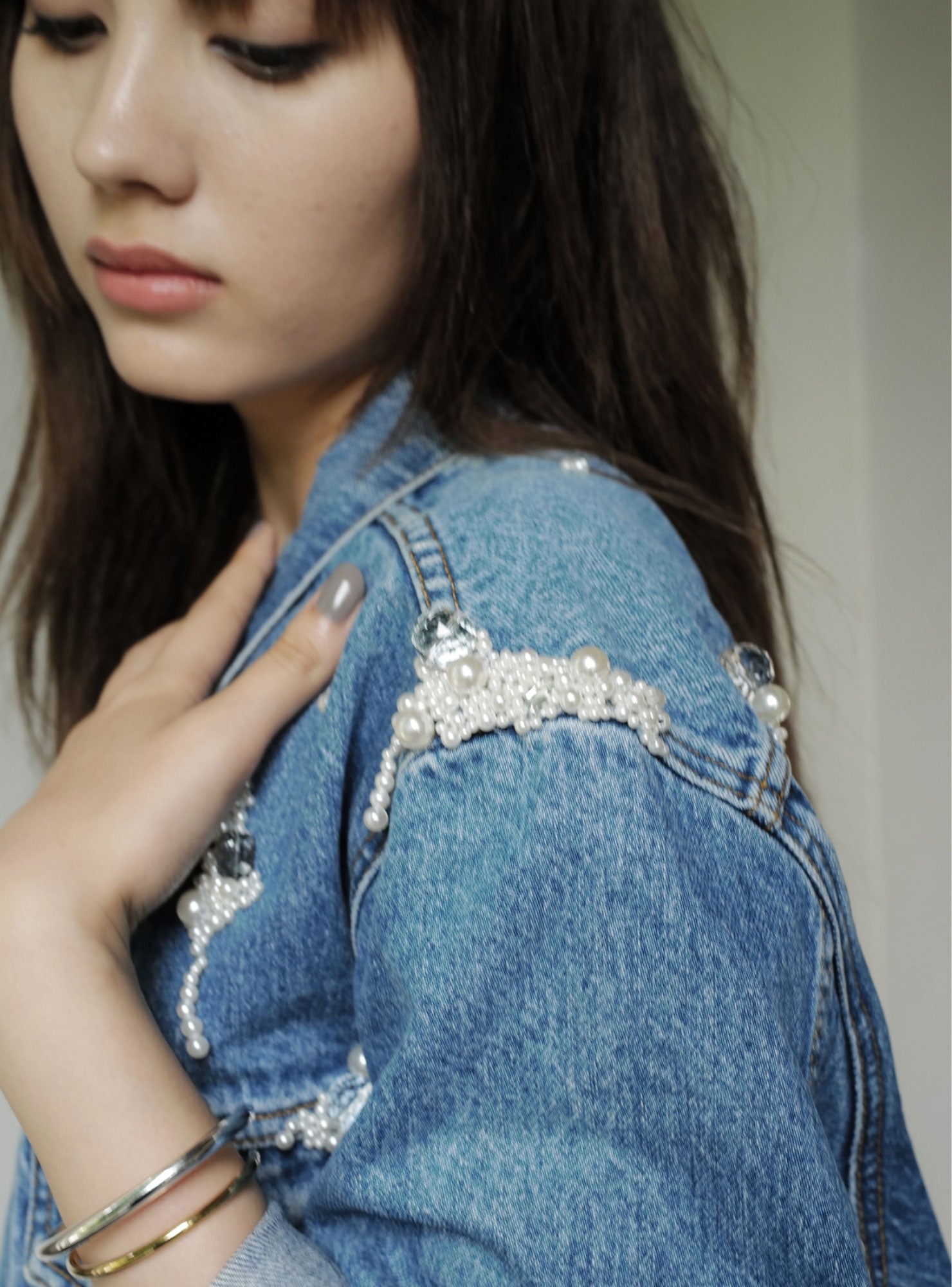 Bijou Denim Jacket【B】- Blue