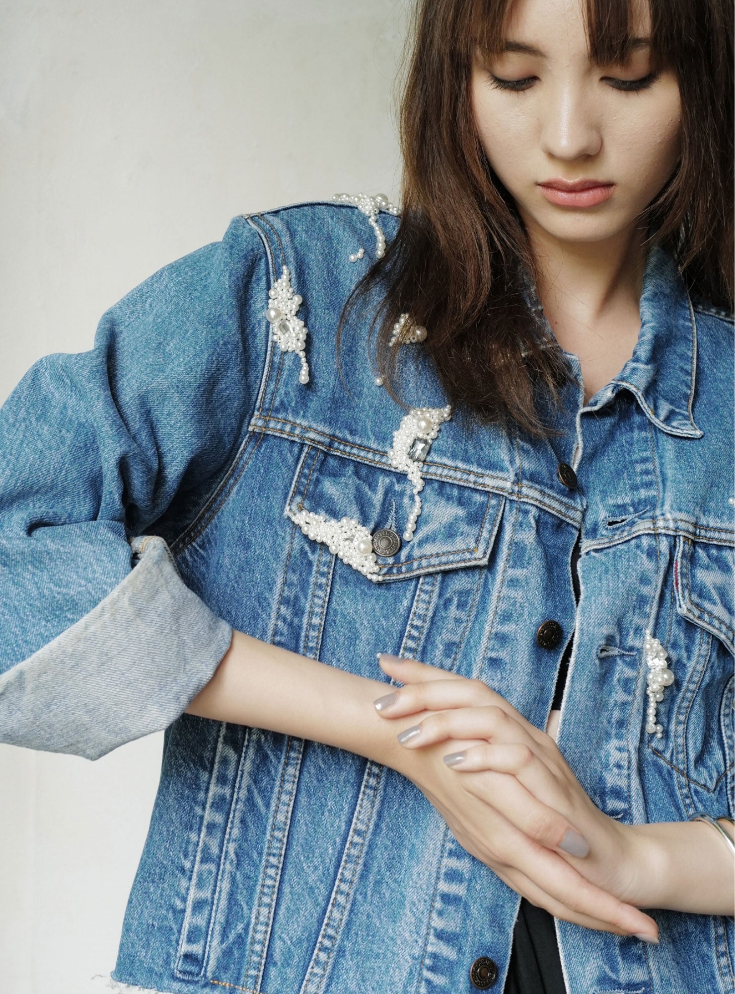Bijou Denim Jacket【B】- Blue